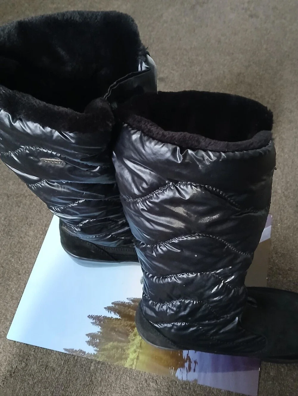 Pajar Women’s Black Winter Fur-Lined Mid-Calf Boots Size EU 40